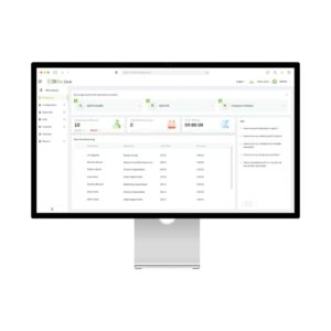 ZKBio Zlink Web Portal Time & Attendance dashboard displaying attendance metrics.