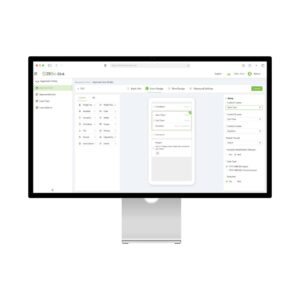 ZKBio Zlink Web Portal showcasing the design and configuration of approval forms.