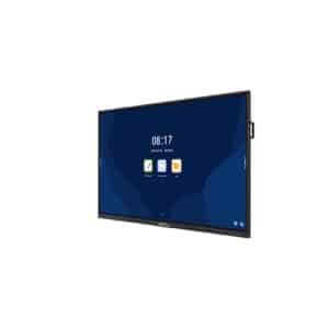 ZK-IWBE Series 4K Smart Interactive Whiteboard with Android 13, anti-glare glass, and multi-touch support.